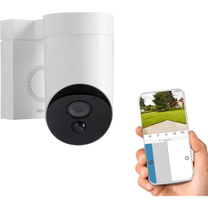 1080P Caméra de Surveillance Extérieure avec Projecteur LED et Sirène