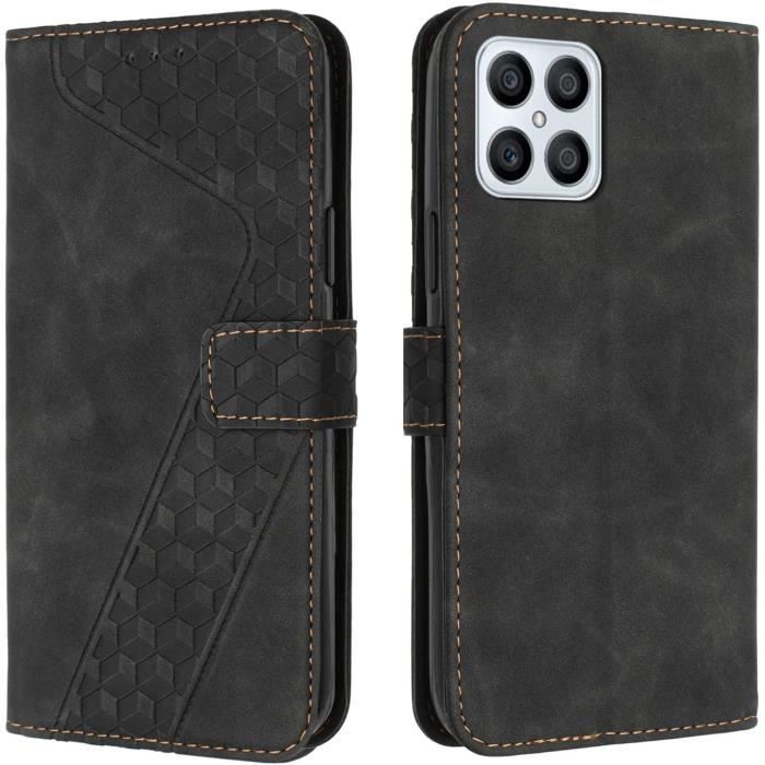 EASSGU Custodia in Pelle per HONOR X8 (4G) (6.7 Inches) Finestra Laterale Flip Cover in Pelle PU Resistente ai Graffi Custodia Protettiva - Verde