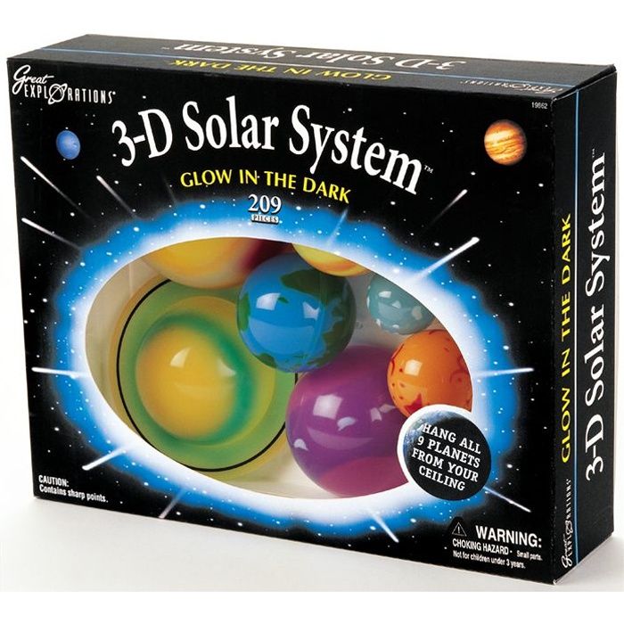 Maquette Systeme Solaire Jouet 3 Plan/ètes Solaire Syst/ème Jouet pour Enfants Kit Modele du Systeme Planetaire Balle Lumineuse Astronomique Assembl/ée