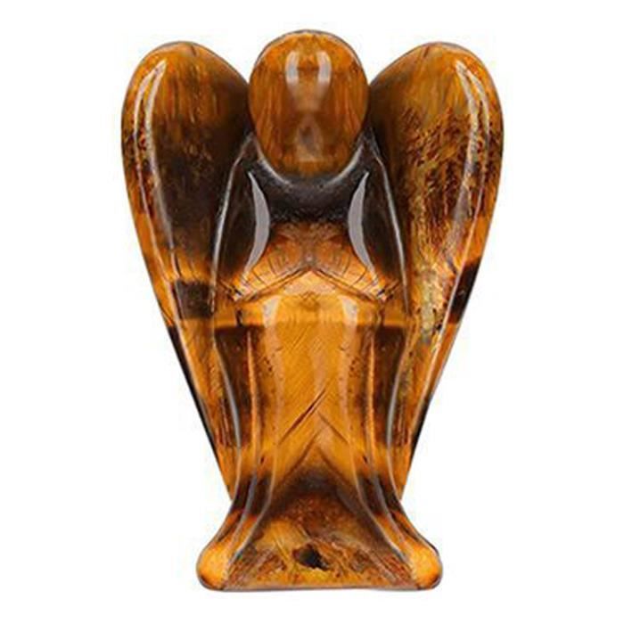Figurine Ange Gardien Améthyste Pierre Naturelle - Statue Ange Cristal 4cm Pour Méditation, Yoga Et Décoration