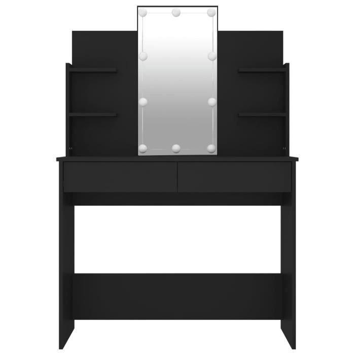 vidaXL Coiffeuse avec LED vieux bois 86,5x35x136 cm