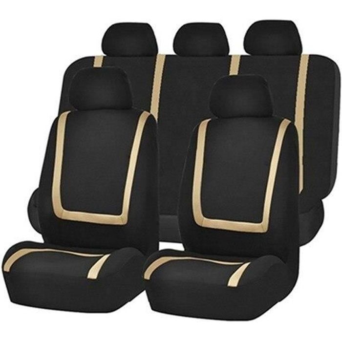 COUVRE SIEGE,5 seats-gold--Housses de Protection de siège de voiture en tissu, pour citroën C2 C3 C4 Cactus C5 C4 Picasso C6 DS3 DS4