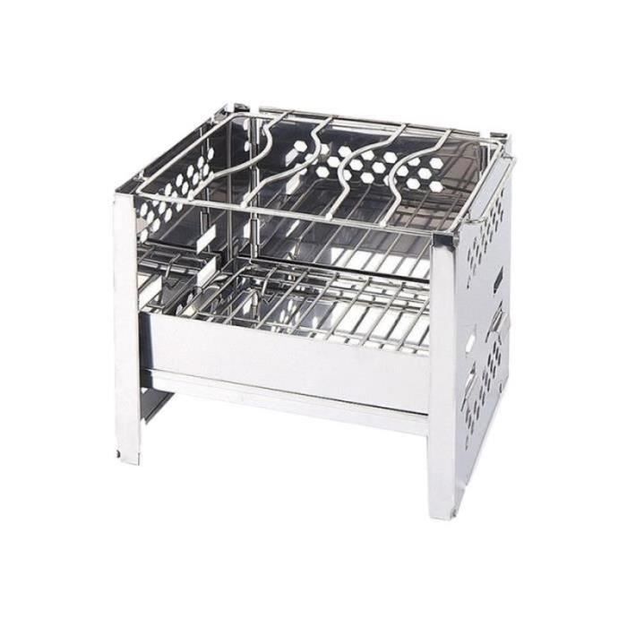 Mini Barbecue Pliable En Acier Inoxydable, à Charbon, Pour Picnic/randonnée