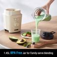 Blinder Mixer Blender Mixeur Bol en Matériau de Qualité Alimentaire sans BPA, Smoothie Robot Multifonction, Moteur 1200 W Puis[11]-1