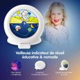 Pabobo x Kid Sleep - Reveil Educatif Bebe - Enfants - Jour/Nuit - Lumineux - Fille et Garcon - Globetrotter Portable A piles - B-1