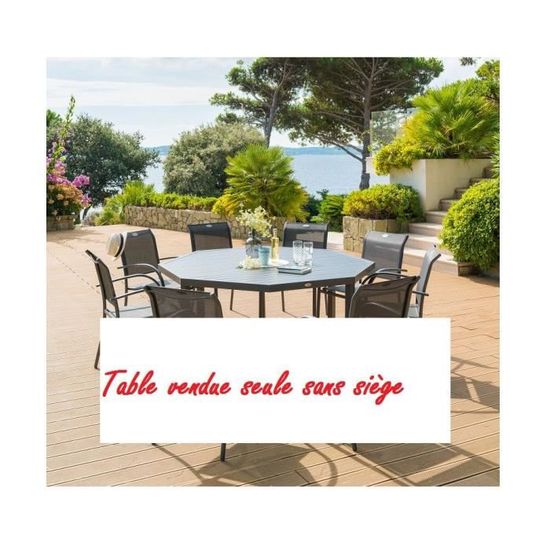 Table Octogonale Piazza Graphite Hesperide Achat Vente Table