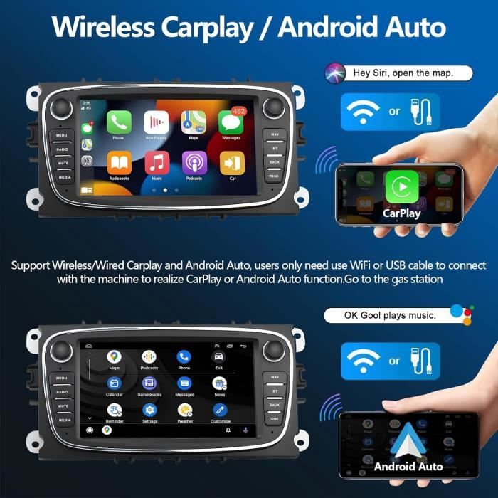 Android 11 Autoradio Pour Ford Focus Mondeo S/C-Max Galaxy Lecteur DVD