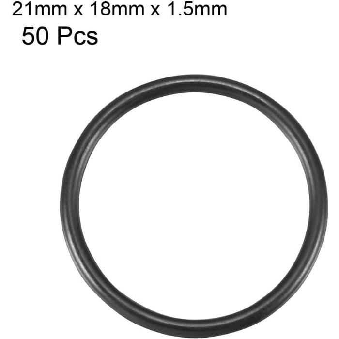 Sourcing Map Joint Torique 6.6mm OD 3mm ID 1.8mm Largeur Métrique Nitrile Caoutchouc Joint Étanchéité Paquet De 20