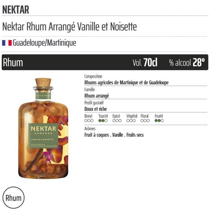 Rhum Arrangé Bio Les Origines Poire Vanille Noisette Distillerie