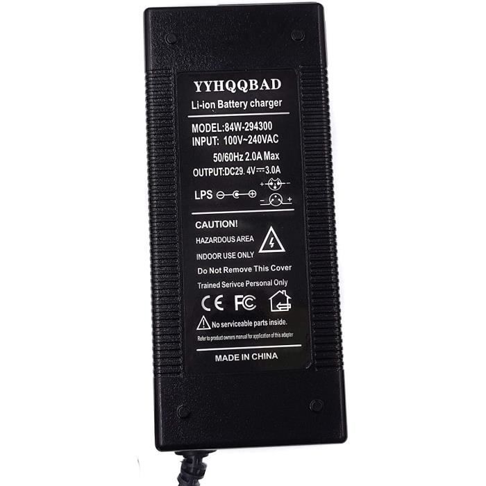Chargeur vélo électrique 29,4v pour batterie 24v branchement XLR [4