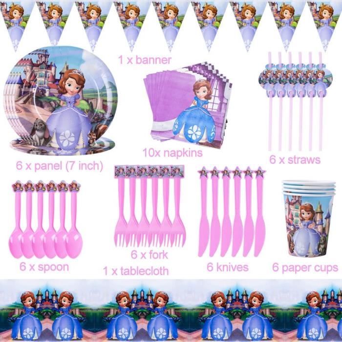 Kit Déco anniversaire thème princesse 31pc - Vaisselle Jetable pas