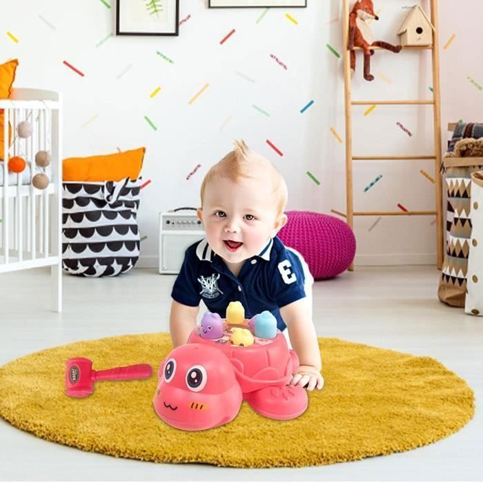 Jeu De Tape-taupe Interactif Tortue - Jouet éducatif Pour Enfants Dès 2 Ans - Avec Marteaux Et Lumières Clignotantes - 5