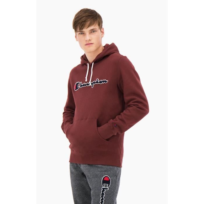 Sweat capuche Champion Bordeaux Cdiscount Pr t Porter