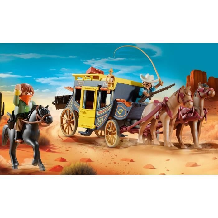 Diligence SOP Santa Fe – Jouet Far West – Plastique Blanc – Boîte Quasi Neuve