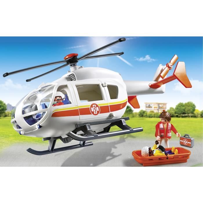 PLAYMOBIL 6686 City Life H licopt re M dical Cdiscount Jeux