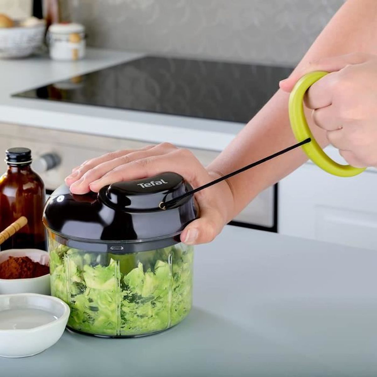 Appareil Manuel Pour Faire La Mayonnaise Hachoir manuel 5 secondes Tefal , 900 ml, Hacher, découper, mixer, Légumes,  Noix, Oignons, Lames en acier inoxydable, Cuisine rapid - Cdiscount Maison