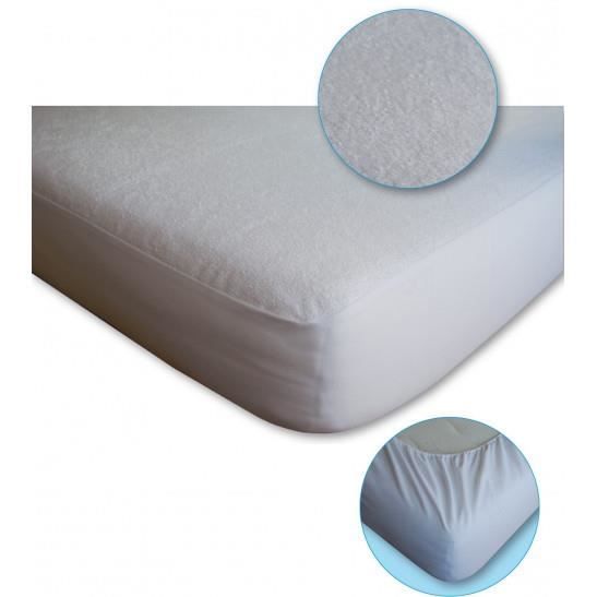 Lot De 2 Protège-matelas Imperméables 160x200 Cm - Bonnet 35 Cm, 100% Polyester - Anti-taches, Anti-acariens, Lavable Machine