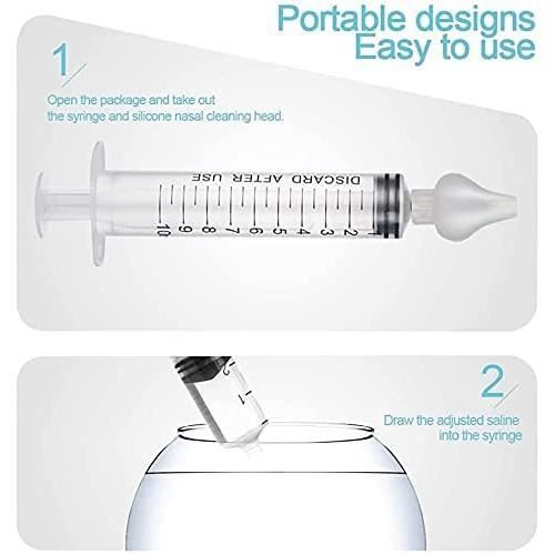 DOMUS® 6 Olives Nasales Pour Lavage Pour Bébé – Fabriqué En Italie – 6 Becs De Rechange Seringue Pour Lavage Nasal Enfants Et Adultes