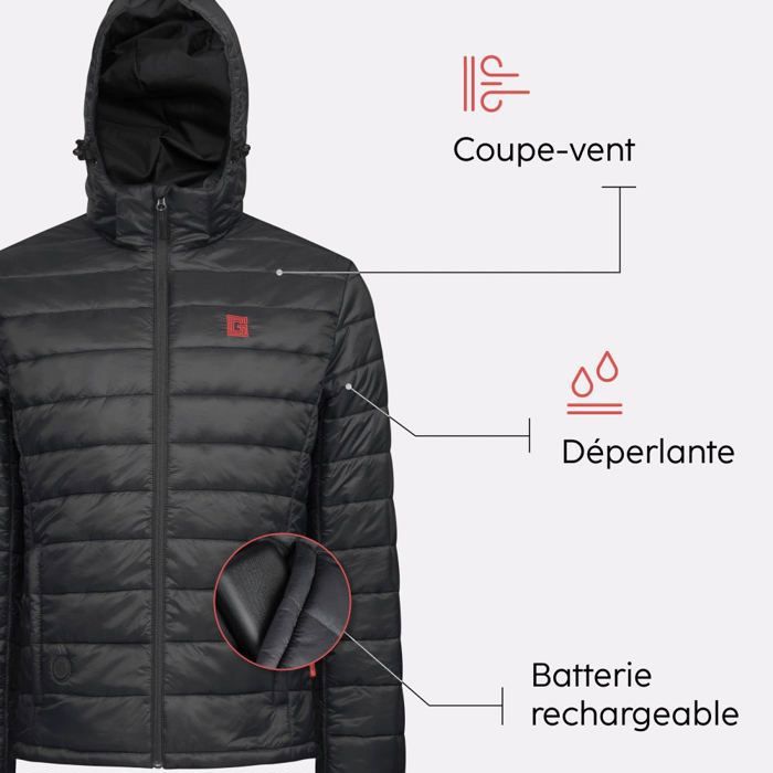 Doudoune chauffante G-HEAT EVO - Froid et Pluie 