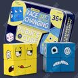TD® Cube de construction puzzle en expression dans une boîte en fer jeu de société parent-enfant de niveau défi en bois pour-3