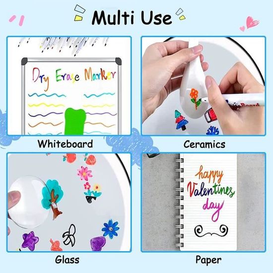 12 Pcs Marqueur Flottant à L'eau,Stylo Magique pour Peinture à L'eau,Stylo à Gri