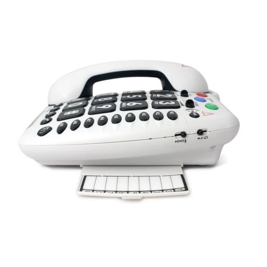 Téléphone Fixe Geemarc PhotoPHONE 110 – Grosses Touches, Volume Amplifié, Idéal Pour Séniors