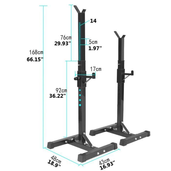 Support Pour Plaques De Poids De Musculation – Organisateur Rack à Squat, Acier, 30x48 Cm Ou 25x25 Cm - 5