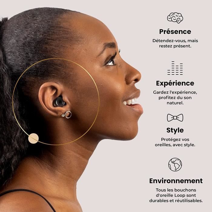 Loop Experience Pro - Bouchons d'Oreille Haute-Fidélité pour la Sensibilité  au bruit, les Evénements et les Musiciens - 23dB - Noir - Cdiscount Santé -  Mieux vivre