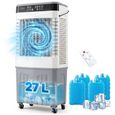 Climatiseur Mobile 27L 80W 3 en 1 Rafraîchisseur d'Air COSTWAY- Froid-Télécommande-Minuterie 12H-3 Vitesses-Oscillation 70°