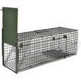 Attrape à animaux Cage piège pour animaux 80 x 25 x 25 cm (L x l x H) chats chiens lapins avec 1 porte  Piège de capture-0