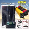 Kit Panneau Solaire 400W + Contrôleur de charge solaire 100A + Onduleur 4000W pour 12V de Camping-car/Bateau/Caravane-0