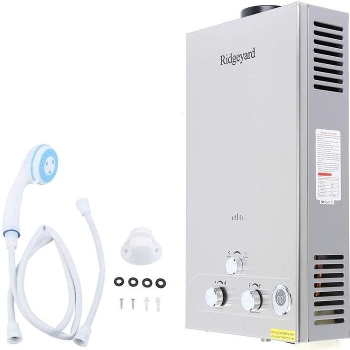 Ridgeyard 12L Chauffe Eau LPG, 24Kw Chaudière Inox Instantané à Gaz