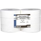 ANTIGUA HEALTH CARE Papier Hygiénique Maxi Jumbo - Pure Ouate Blanche 2x17g/m² - Pack De 6 Rouleaux - T320 Mètres - Dimension 8,8x12,5cm - Af40402 -