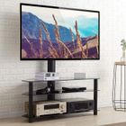 BRAND RFIVER Meuble TV avec Support Pivotant Hauteur Réglable pour TVs et Ecrans LCD LED de 32 à 65 Pouces 3 Étagères TW1002