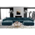 MEUBLES LINE ANIXE - Canapé d'angle panoramique XXL en U - en Tissu (Turquoise)