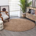 SURYA Tapis de Salon à Poils Longs Doux Shaggy Uni Chic LILLY 200x290cm Beige Foncé