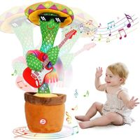 Jouets en Peluche de Cactus, Chantant et Dansant Cactus pour Enfants, Jouet en Peluche électroniques Cactus Peut Chanter et à Danser