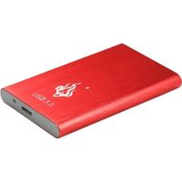 Disque dur externe USB 3.0 2 To 1 To Disque dur Disque dur 2.5 adapté pour PC Windows Drive, rouge, 2 To
