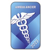 Autocollant Sticker - Vignette Caducée 2023 pour Pare Brise en Vitrophanie - V5 Ambulancier 