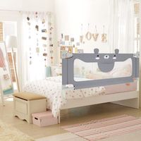 YUENFONG Barrière de lit de 180 cm - Pour lit d'enfant - Portable avec hauteur réglable - Barrière de lit pour bébé