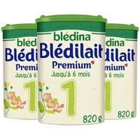 Blédina Blédilait Premium 1, Lait en Poudre pour Bébé, De 0 à 6 Mois, 820g (Boîtex3)