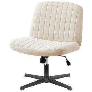CHAISE HAUTE  Chaise de bureau sans roulettes - Vanity chair - Sans bras - Pour bureau à domicile - Chaise de bureau large - Ergonomique