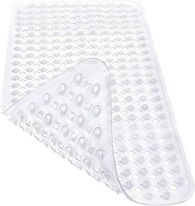 ANTI-DÉRAPANT BAIN Blanc/Transparent Tapis de bain antidérapant pour baignoire, tapis de sol antidérapant 86,5 x 39,5 cm, tapis de douche