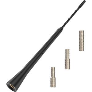 Antenne Voiture FM AM DAB 2 Tailles - 6,5 Cm Et 23 Cm - Universelle Avec Adaptateurs M4 M5 M6 - Haute Réception