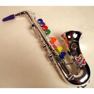 Saxophone Enfant, Saxophone, Jouet 8 Touches S-Saxophone Jouet pour les  Enfants Enthousiaste Argent 