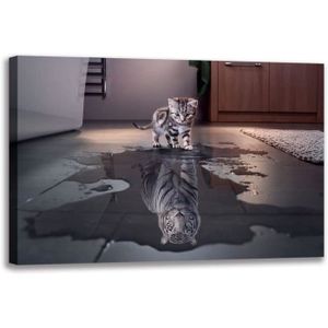 Cadre Photo 40x60 Cm Tulup - Motif Yeux De Chat - Bois MDF Moderne - Neuf