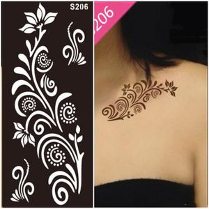 Pochoirs De Tatouage De Modèles De Fleur Pour La Peinture D