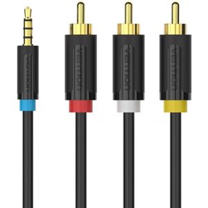 deleyCON 0,5m C/âble Audio RCA Prise 2X RCA sur Prise 2X RCA C/âble Audio HiFi Fiches RCA Enti/èrement en M/étal Plaqu/é Or R/écepteur Cin/éma Maison Console de Jeux