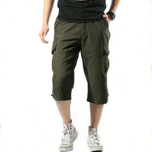 strongAnt® Vert Pantalon Court Hommes Cargo Shorts Travail Shorts Pantacourt avec Multi Poches 280 GR 
