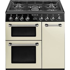CUISINIÈRE - PIANO Piano de cuisson mixte Smeg BU93P Crème • Piano de